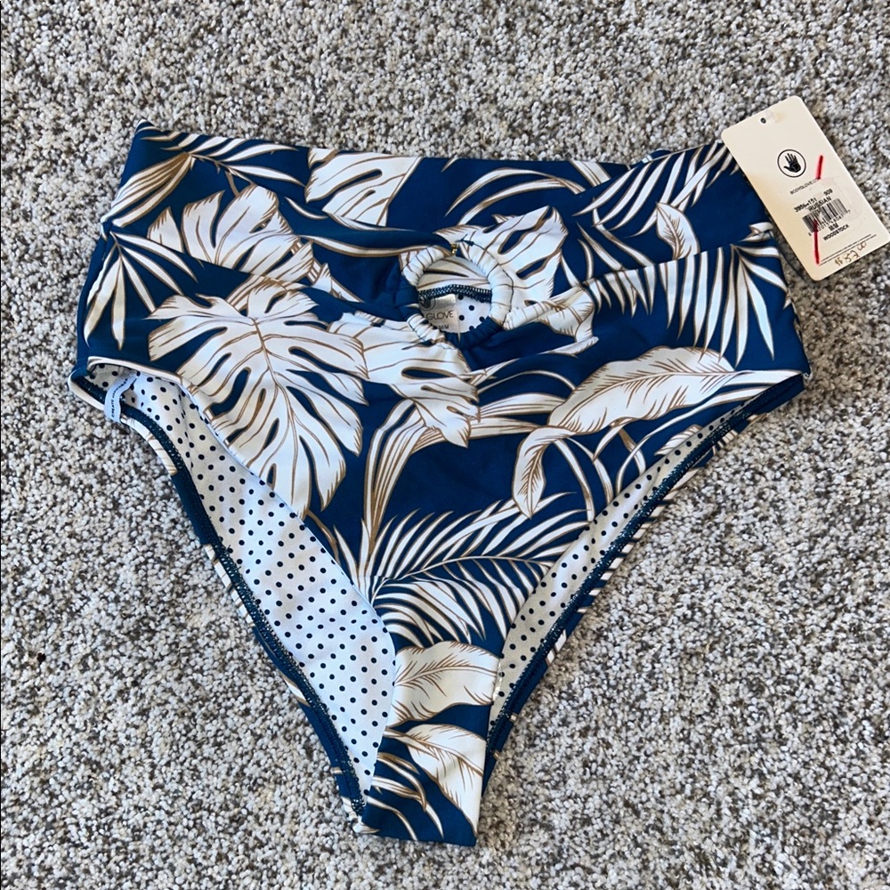 NWT Body Glove High Waist Bikini Bottom - Prussian